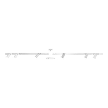 Zuma Line - Kohdevalo kiskojärjestelmään 6xGU10/10W/230V valkoinen + kiskotarvikkeet