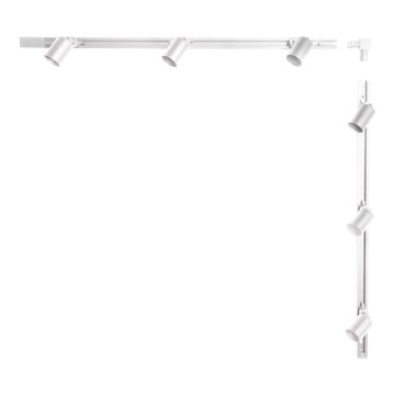 Zuma Line - Kohdevalo kiskojärjestelmään 6xGU10/10W/230V valkoinen + kiskotarvikkeet