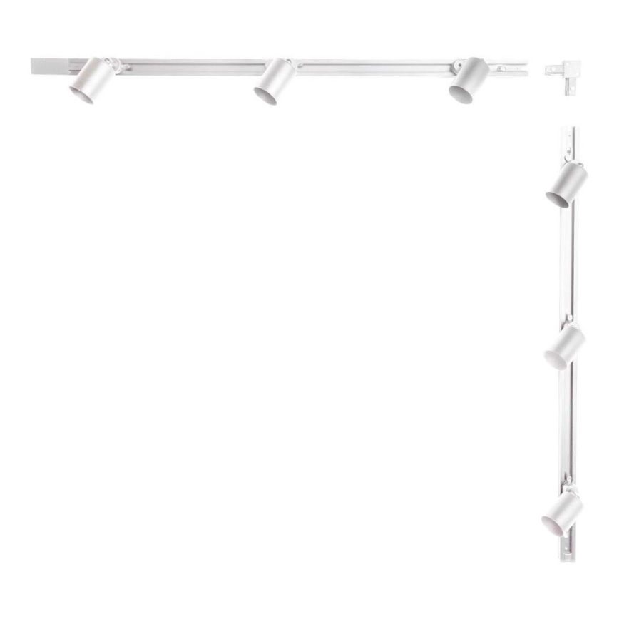 Zuma Line - Kohdevalo kiskojärjestelmään 6xGU10/10W/230V valkoinen + kiskotarvikkeet