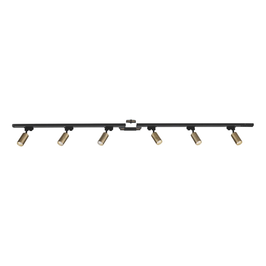 Zuma Line - Kohdevalo kiskojärjestelmään 6xGU10/35W/230V musta/kulta