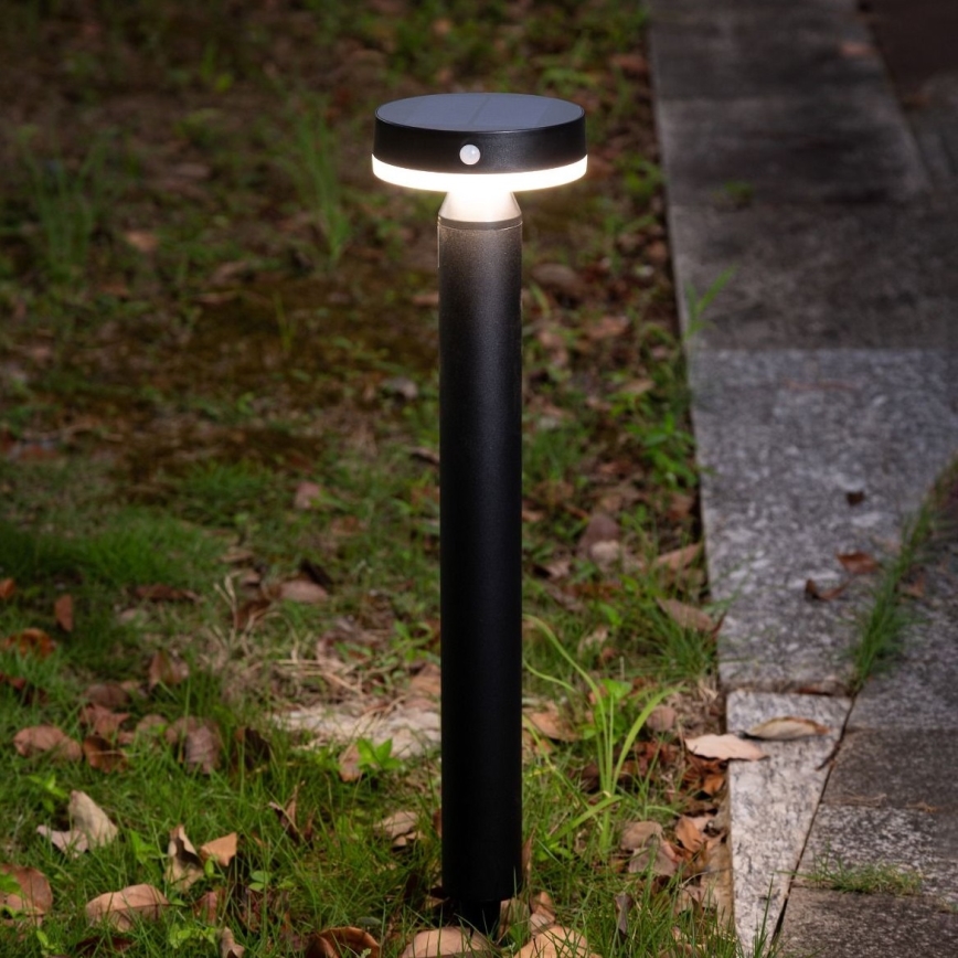 Zuma Line - LED-aurinkolamppu liike- ja hämärätunnistimella LED/4,5W/2000 mAh IP44 musta