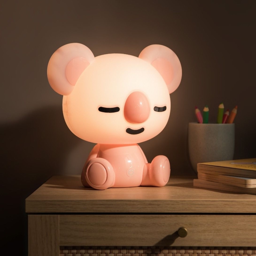 Zuma Line - LED Himmennettävä children's kosketus pöytävalaisin LED/3W/230V koala vaaleanpunainen