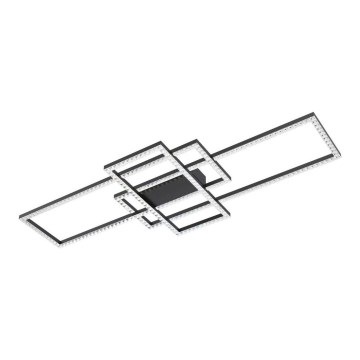 Zuma Line - LED himmennettävä kristallikatto-valaisin LED/52W/230V 2700-6000K musta + kaukosäädin