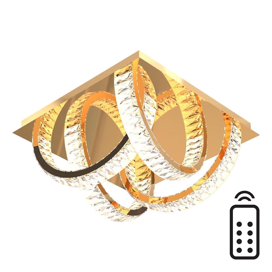 Zuma Line - LED Himmennettävä kristallikattovalaisin LED/23,5W/230V 2700-6000K kulta + kauko-ohjaus