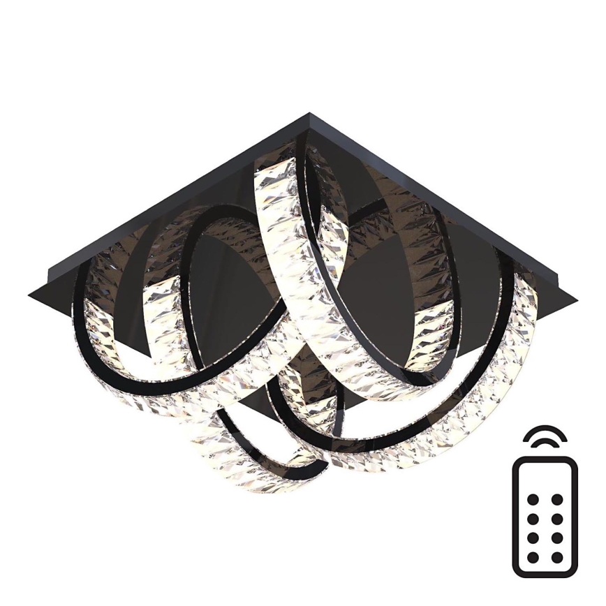 Zuma Line - LED Himmennettävä kristallikattovalaisin LED/23,5W/230V 2700-6000K musta + kauko-ohjaus