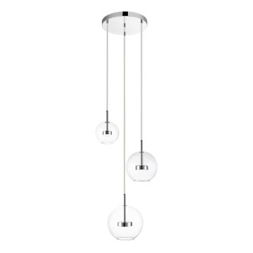 Zuma Line - LED-kattokruunu johdossa 3xLED/5W/230V kiiltävä kromi