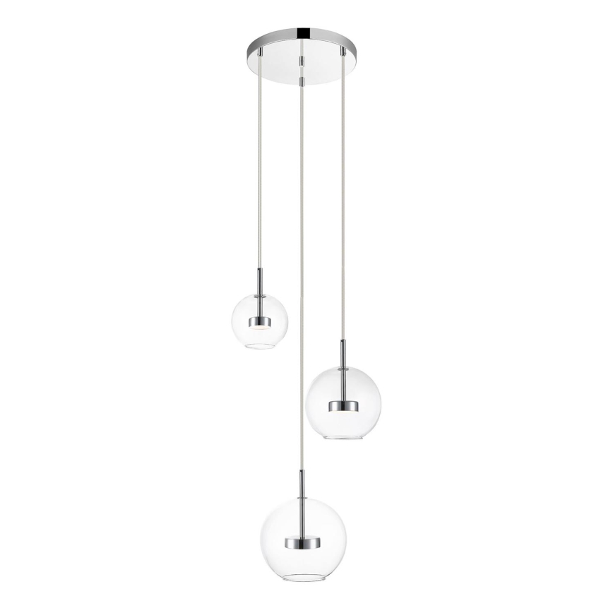 Zuma Line - LED-kattokruunu johdossa 3xLED/5W/230V kiiltävä kromi