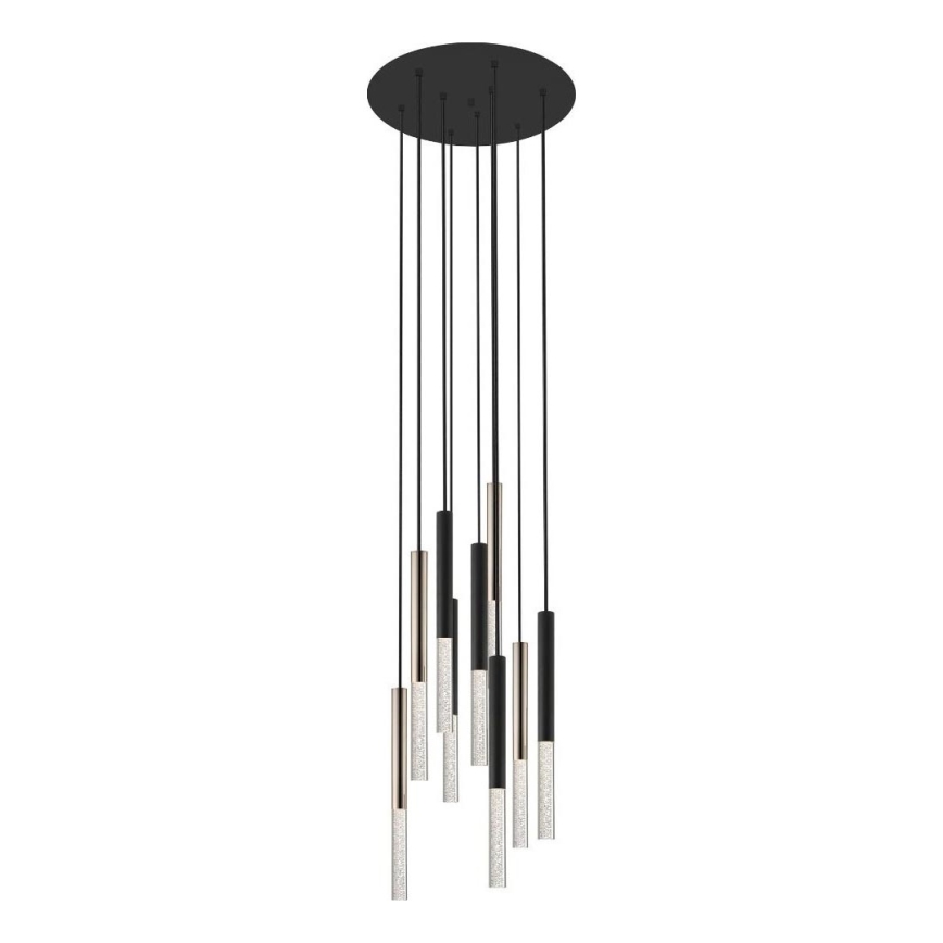 Zuma Line - LED-kattokruunu johdossa 9xLED/5W/230V musta/messinki