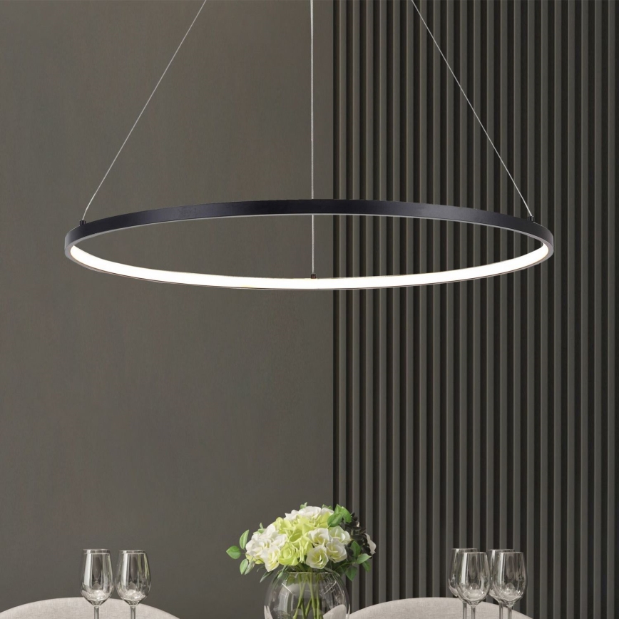 Zuma Line - LED-kattokruunu johdossa LED/28W/230V 3000/4000/6000K halkaisija 60 cm musta