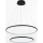 Zuma Line - LED-kattokruunu johdossa LED/40W/230V musta