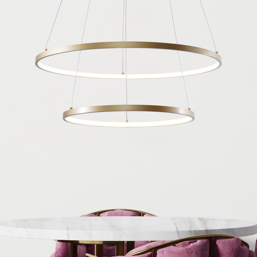 Zuma Line - LED-kattokruunu johdossa LED/50W/230V 3000/4000/6000K halkaisija 60 cm kulta