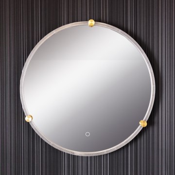 Zuma Line - LED Kylpyhuone seinä peili taustavalolla LED/24W/230V 3000/4000/6000K halkaisija 60 cm IP44 läpinäkyvä/kulta