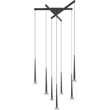 Zuma Line - LED-riippuvalaisin vaijerilla 7xLED/6W/230V musta