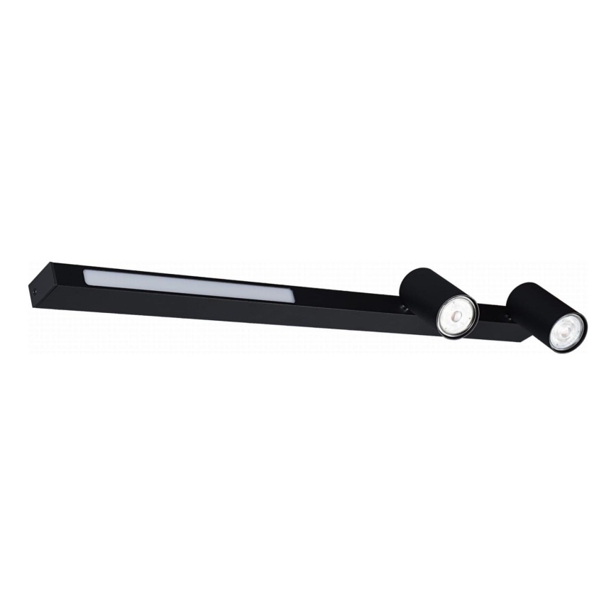 Zuma Line - LED-seinävalaisin 2xGU10/5W/230V + LED/8W musta