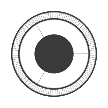 Zuma Line - Himmennettävä LED-kattokruunu johdossa LED/53W/230V 2700-6000K musta + kauko-ohjaus