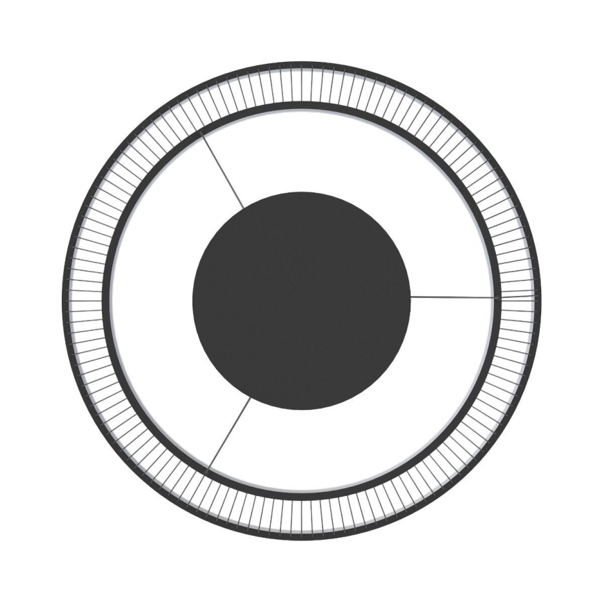 Zuma Line - Himmennettävä LED-kattokruunu johdossa LED/53W/230V 2700-6000K musta + kauko-ohjaus