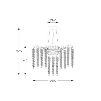 Zuma Line - Kattokruunu johdossa 8xG9/3,5W/230V kulta