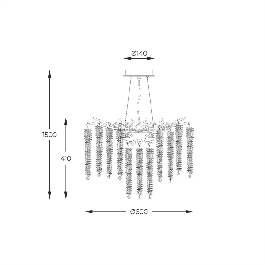 Zuma Line - Kattokruunu johdossa 8xG9/3,5W/230V kulta