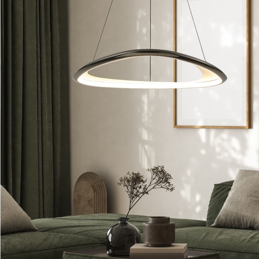 Zuma Line - Himmennettävä LED-kattokruunu johdossa LED/34W/230V 3000K musta kiiltävä kromi