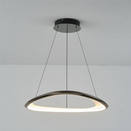 Zuma Line - Himmennettävä LED-kattokruunu johdossa LED/34W/230V 3000K musta kiiltävä kromi