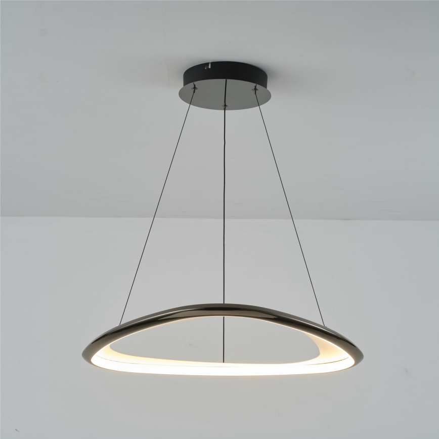 Zuma Line - Himmennettävä LED-kattokruunu johdossa LED/34W/230V 3000K musta kiiltävä kromi