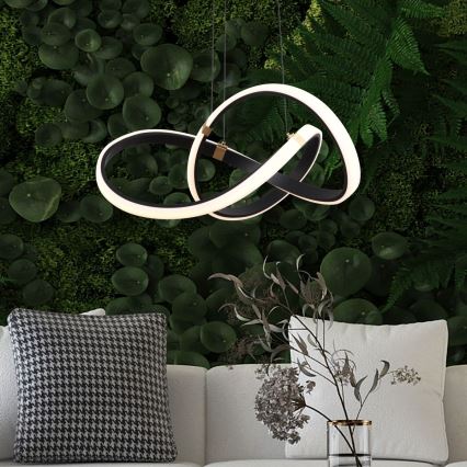 Zuma Line - Himmennettävä LED-kattokruunu johdossa LED/44W/230V musta/kulta
