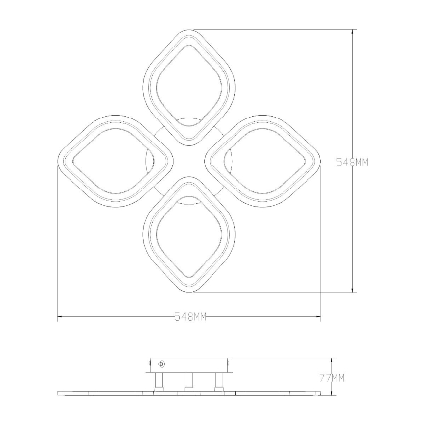 Zuma Line - Himmennettävä LED-kattovalaisin LED/30W/230V 3000-6000K musta + kauko-ohjaus