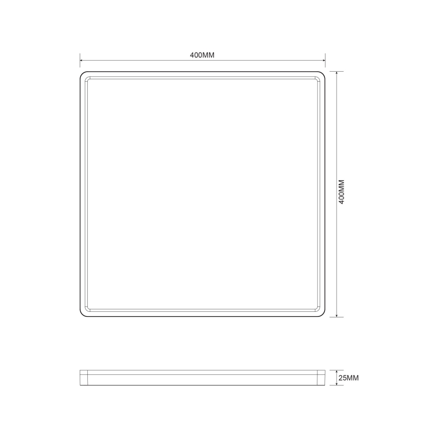 Zuma Line - Himmennettävä LED-kattovalaisin LED/38W/230V + LED/12W 3000/4000/5500K 40x40 cm musta