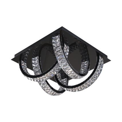 Zuma Line - LED Himmennettävä kristallikattovalaisin LED/23,5W/230V 2700-6000K musta + kauko-ohjaus