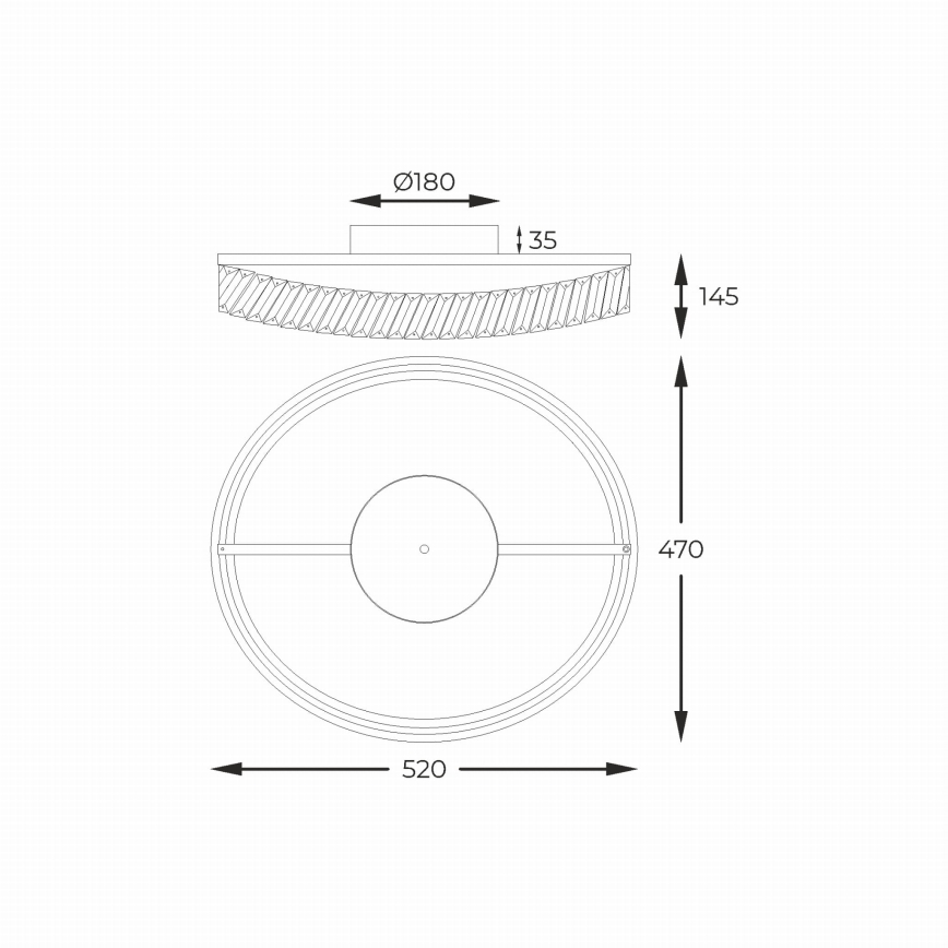 Zuma Line - himmennettävä LED-kattovalaisin LED/36W/230V, halkaisija 52 cm, ruusukulta