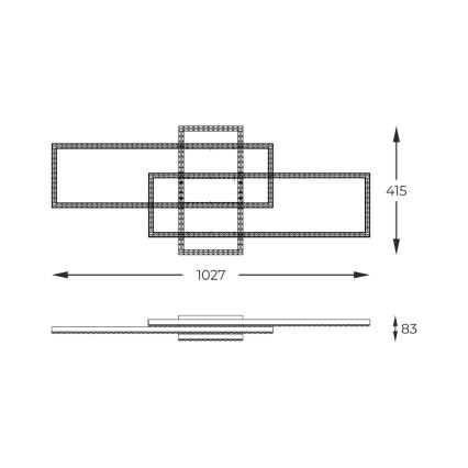 Zuma Line - LED Himmennettävä kristallikattovalaisin LED/52W/230V 2700-6000K musta + kauko-ohjaus