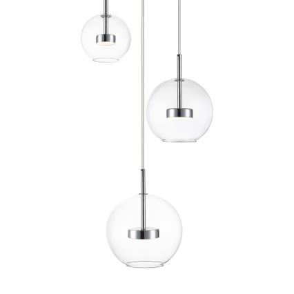 Zuma Line - LED-kattokruunu johdossa 3xLED/5W/230V kiiltävä kromi
