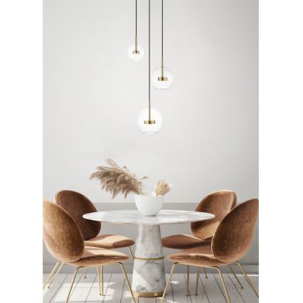 Zuma Line - LED-kattokruunu johdossa 3xLED/5W/230V kulta