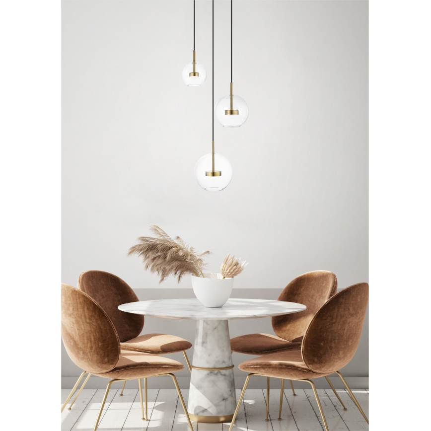 Zuma Line - LED-kattokruunu johdossa 3xLED/5W/230V kulta