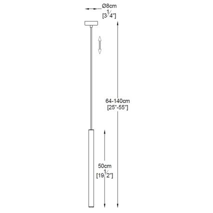 Zuma Line - LED -kattokruunu narussa LED/5W/230V