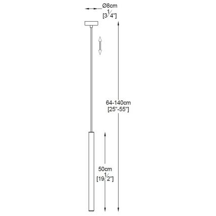 Zuma Line - LED -kattokruunu johdossa LED/5W/230V