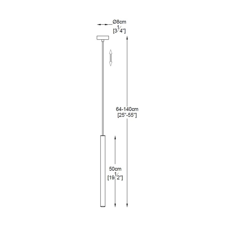 Zuma Line - LED-kattokruunu johdossa LED/5W/230V musta