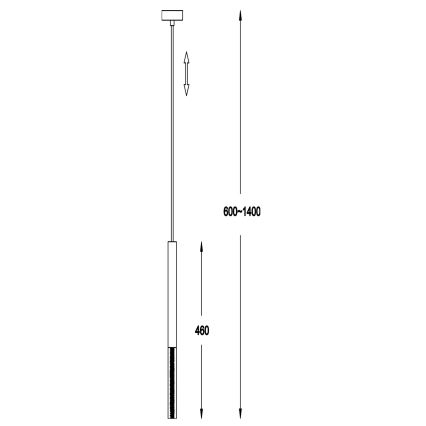 Zuma Line - LED-kattokruunu johdossa 1xLED/5W/230V