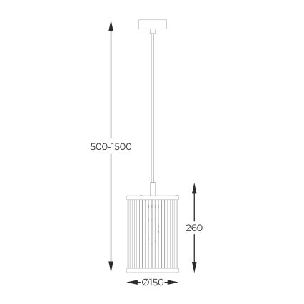 Zuma Line - Kattokruunu johdossa 1xE14/60W/230V musta