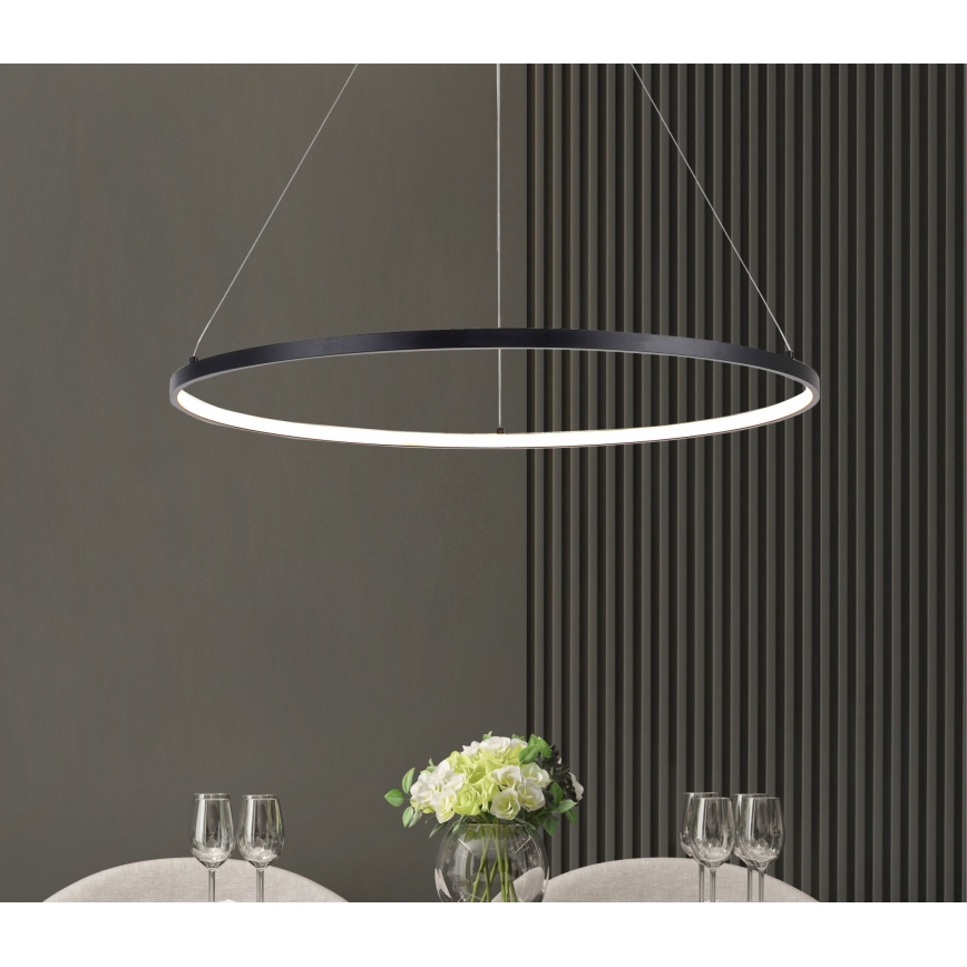 Zuma Line - LED-kattokruunu johdossa LED/32W/230V 3000/4000/6000K halkaisija 60 cm musta