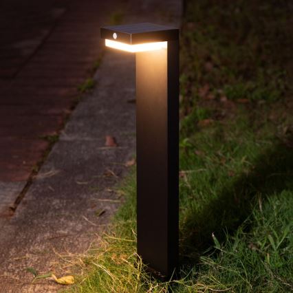 Zuma Line - LED-aurinkolamppu liike- ja hämärätunnistimella LED/4,5W/2000 mAh IP44 musta