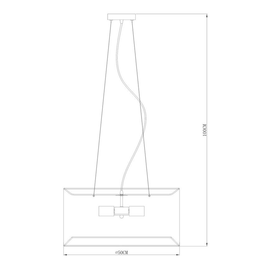 Zuma Line RLD93139-4B - Riippuvalaisin CAFÉ 4xE27/60W/230V musta