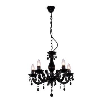 Zuma Line RLD94016-5B -Riippuvalaisin ketjulla MAGNOLIA 5xE14/40W/230V black