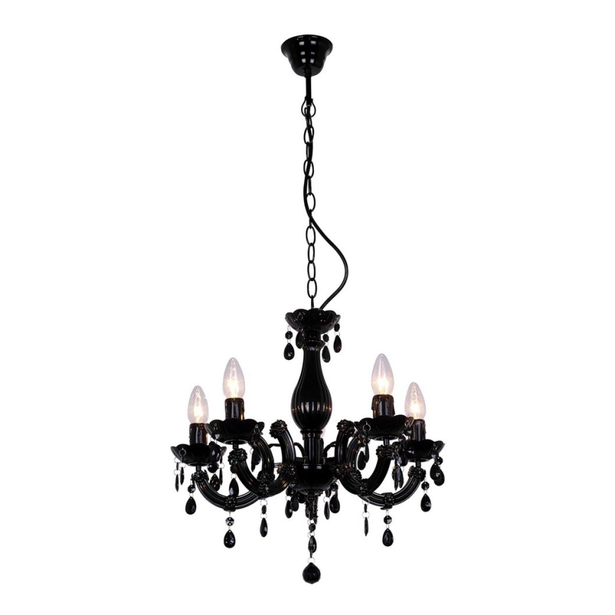 Zuma Line RLD94016-5B -Riippuvalaisin ketjulla MAGNOLIA 5xE14/40W/230V black