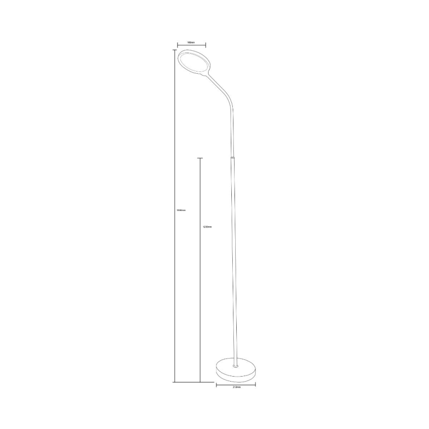 Zuma Line  - Himmennettävä LED-lattiavalaisin LED/10W/230V 3000/4500/6500K valkoinen
