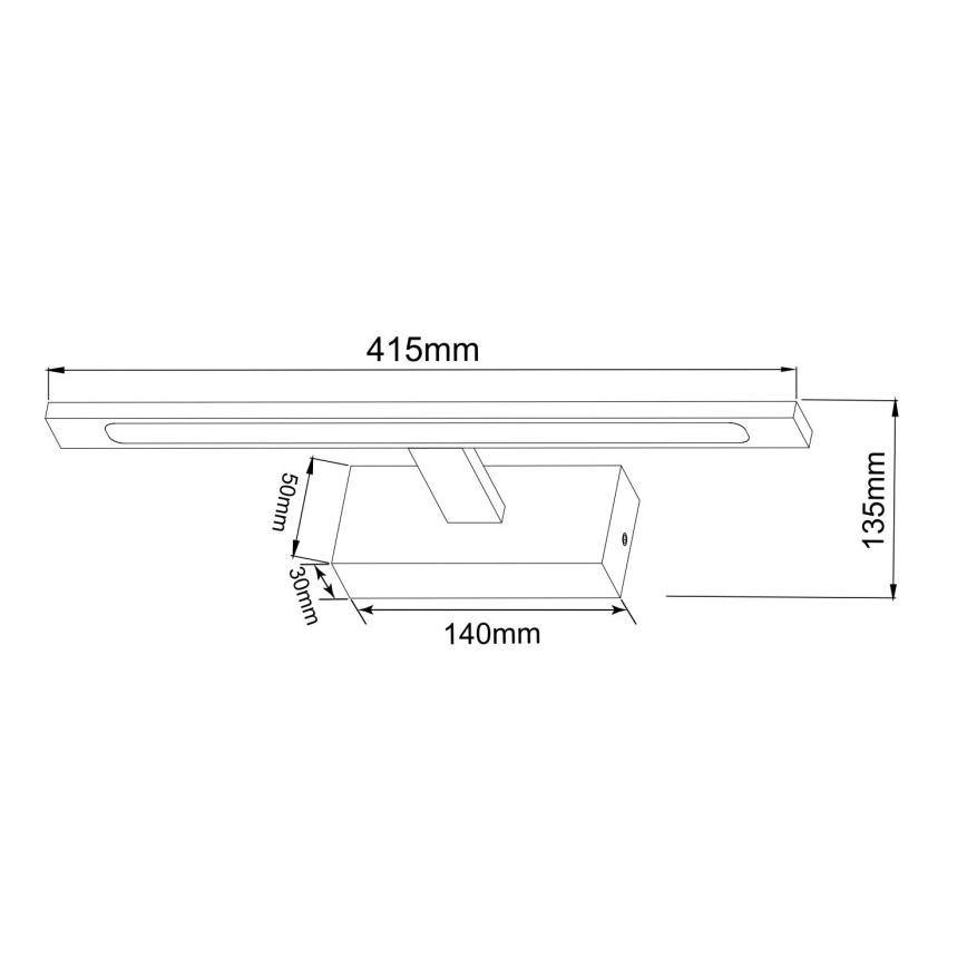 Zuma Line - Kylpyhuoneen LED-peilivalo LED/12W/230V 41 cm IP44 kulta
