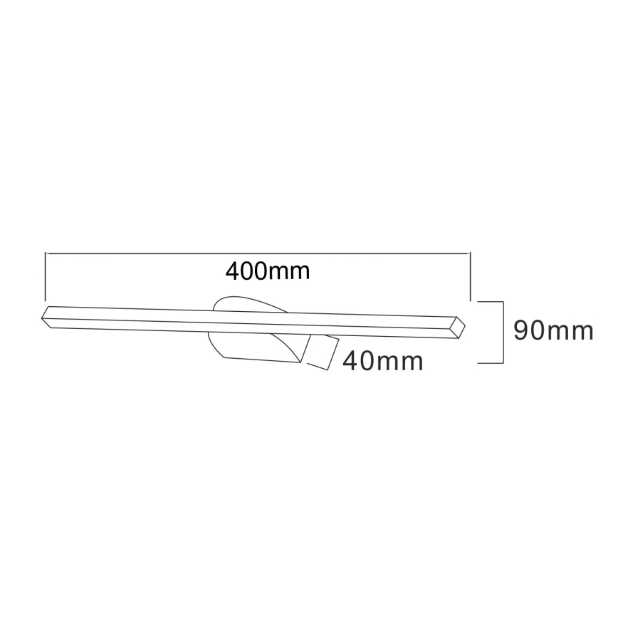 Zuma Line - LED-kuvavalo LED/12W/230V 40 cm musta
