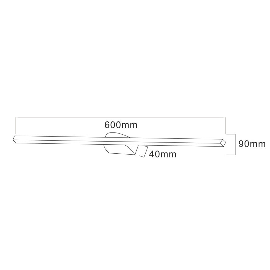 Zuma Line - LED-kuvavalo LED/20W/230V 60 cm musta