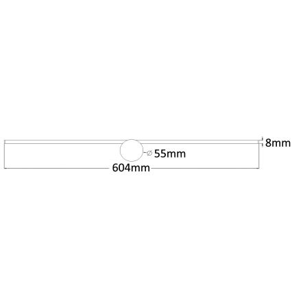 Zuma Line - Kylpyhuoneen LED-peilivalo LED/8W/230V 60 cm IP44 musta