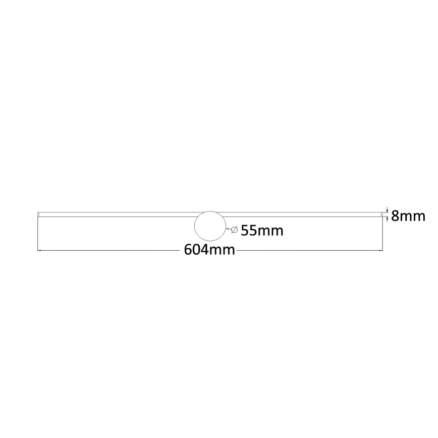 Zuma Line - Kylpyhuoneen LED-peilivalo LED/8W/230V 60 cm IP44 kiiltävä kromi